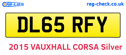 DL65RFY are the vehicle registration plates.