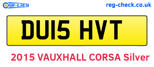 DU15HVT are the vehicle registration plates.
