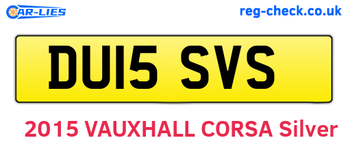 DU15SVS are the vehicle registration plates.