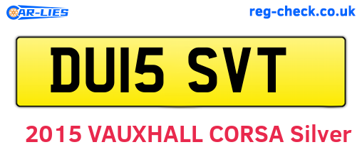 DU15SVT are the vehicle registration plates.