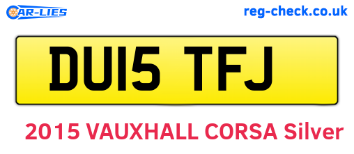 DU15TFJ are the vehicle registration plates.