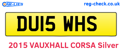 DU15WHS are the vehicle registration plates.