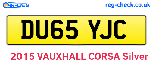 DU65YJC are the vehicle registration plates.