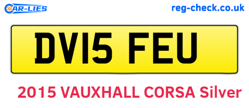DV15FEU are the vehicle registration plates.