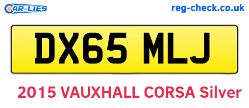 DX65MLJ are the vehicle registration plates.