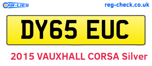 DY65EUC are the vehicle registration plates.