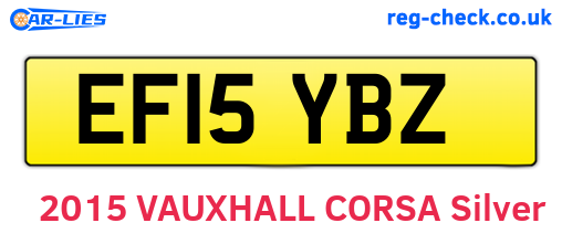 EF15YBZ are the vehicle registration plates.