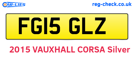 FG15GLZ are the vehicle registration plates.