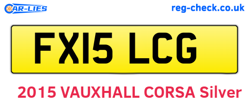 FX15LCG are the vehicle registration plates.