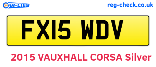FX15WDV are the vehicle registration plates.
