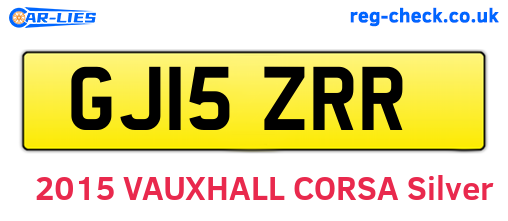 GJ15ZRR are the vehicle registration plates.