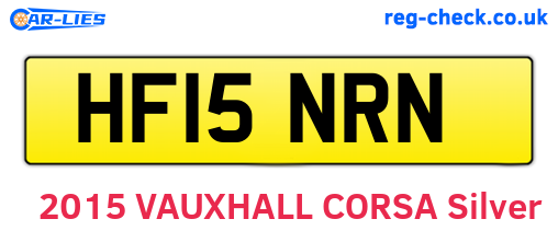 HF15NRN are the vehicle registration plates.