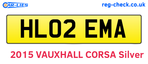 HL02EMA are the vehicle registration plates.
