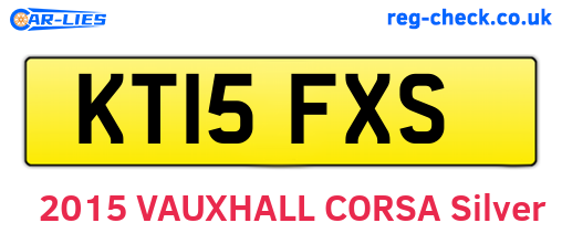 KT15FXS are the vehicle registration plates.