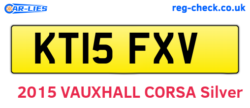 KT15FXV are the vehicle registration plates.