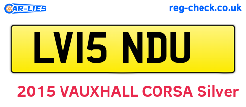 LV15NDU are the vehicle registration plates.