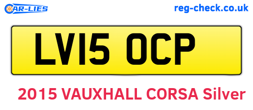 LV15OCP are the vehicle registration plates.