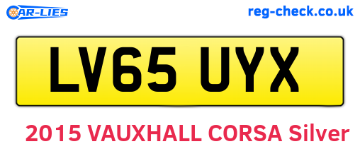 LV65UYX are the vehicle registration plates.
