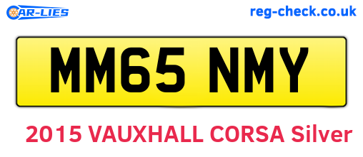 MM65NMY are the vehicle registration plates.