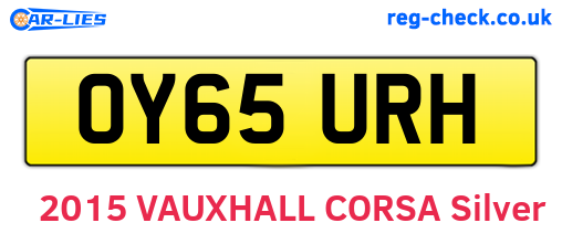 OY65URH are the vehicle registration plates.
