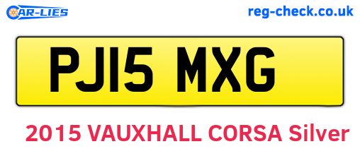 PJ15MXG are the vehicle registration plates.