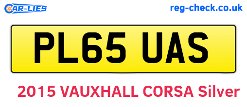 PL65UAS are the vehicle registration plates.