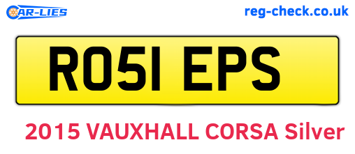 RO51EPS are the vehicle registration plates.
