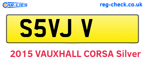 S5VJV are the vehicle registration plates.