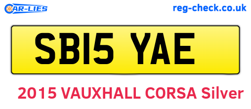 SB15YAE are the vehicle registration plates.
