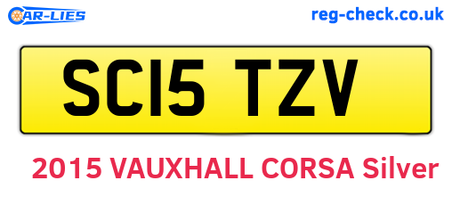 SC15TZV are the vehicle registration plates.