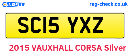 SC15YXZ are the vehicle registration plates.
