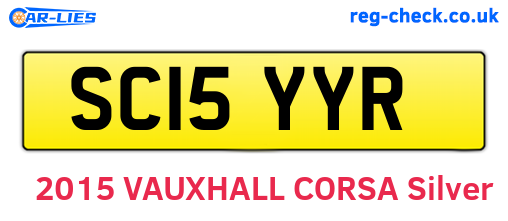 SC15YYR are the vehicle registration plates.