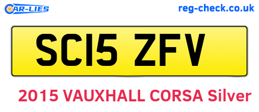 SC15ZFV are the vehicle registration plates.