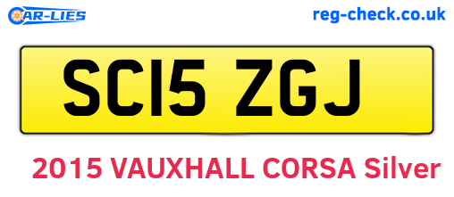 SC15ZGJ are the vehicle registration plates.