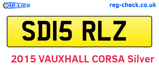 SD15RLZ are the vehicle registration plates.