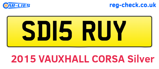 SD15RUY are the vehicle registration plates.