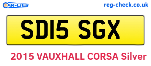 SD15SGX are the vehicle registration plates.