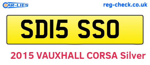 SD15SSO are the vehicle registration plates.