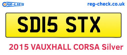 SD15STX are the vehicle registration plates.