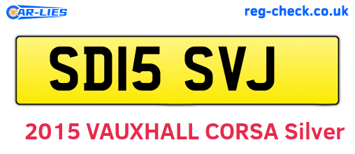 SD15SVJ are the vehicle registration plates.