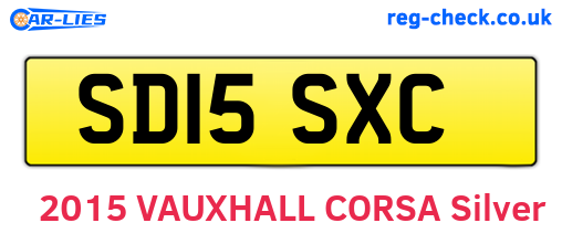 SD15SXC are the vehicle registration plates.