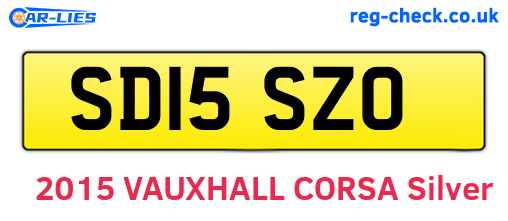 SD15SZO are the vehicle registration plates.