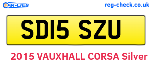 SD15SZU are the vehicle registration plates.