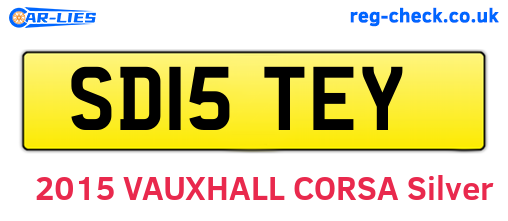 SD15TEY are the vehicle registration plates.