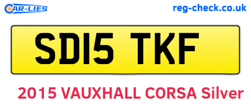 SD15TKF are the vehicle registration plates.