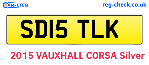 SD15TLK are the vehicle registration plates.