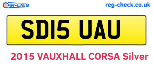 SD15UAU are the vehicle registration plates.