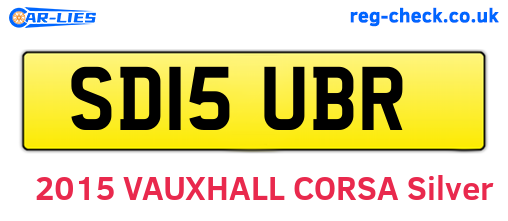 SD15UBR are the vehicle registration plates.