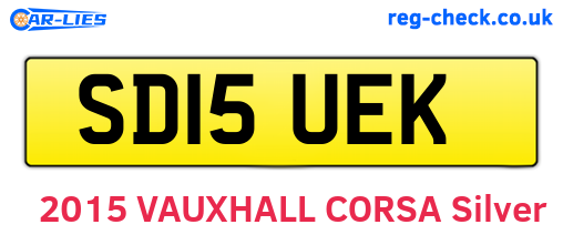 SD15UEK are the vehicle registration plates.