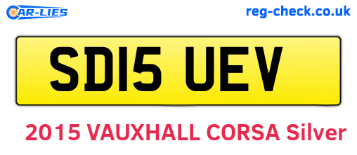 SD15UEV are the vehicle registration plates.